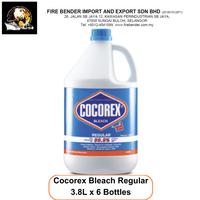 COCOREX BLEACH LIQUID 3.8KG REGULAR 99.9% Ingrédient Actif Fabriqué en Malaisie Achat en Gros pour le Marché d'Exportation International