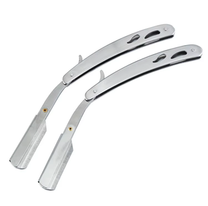 New Professional <b>Barber</b> Salon Manual Stainless Steel Single <b>Blade</b> Cut Throat Shaving Razor for Men's Made in Pakistan - Product Image 5