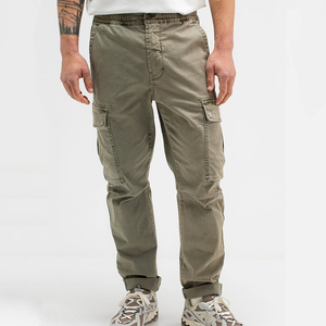 Pantalones Cargo de Algodón para Hombre, Cintura Elástica, Múltiples Bolsillos, Estilo Jogger, Ropa de Trabajo para Exteriores, Tallas Grandes, Pantalones Casuales - Product Image 4