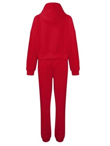 Conjunto Deportivo de Invierno para Mujer, de Alta Calidad, Cómodo, Tejido Sólido, Informal, de Manga Larga, con Capucha, de 2 Piezas, Unisex - Product Image 3