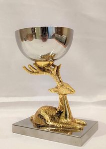 Luxury Nordic Gold Deer <b>Candle</b> Holder Bowl Ornament Electroplated Metal Reindeer <b>Candle</b> Stand for Home Living Room Wedding Table - Product Image 2