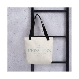 Large Capacity <b>Red</b> Folding Tote Bag 100% Cotton GOTS Approved Portable Reusable Rope Fashionable Embroidered <b>Handbags</b> Shopping - Product Image 4