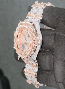 Reloj de Lujo con Diamantes Moissanite, Cuarzo Automático, Correa de Acero Inoxidable, Diseño de Moda para Negocios, Esfera de Cristal Antiguo, Colores Personalizables - Product Image 4