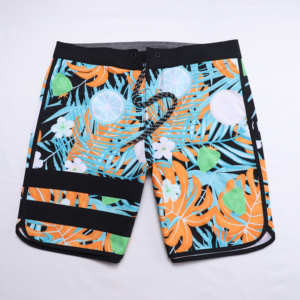 Trajes de Baño para Hombre con Estampado Tropical, Secado Rápido, Ligeros, Shorts de Playa con Cordón Ajustable en la Cintura - Product Image 1