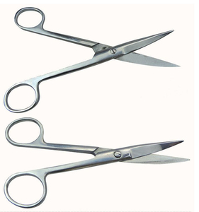 Ciseaux Mayo à manche côtelé, pointe droite, ciseaux de dissection, outil de coupe en acier inoxydable, réutilisable, certifié CE, pour chirurgie générale - Product Image 2