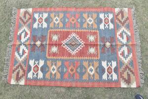 Tapis en jute tissé à la main, réversible, style kilim, en fibres naturelles, pour salon et hall d'hôtel, vente en gros - Product Image 4