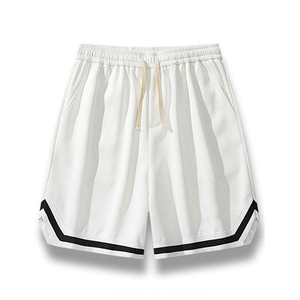 เสื้อบาสเก็ตบอลและกางเกงขาสั้นสไตล์สตรีทเทรนดี้ใหม่จากโรงงาน OEM ผ้าวอร์สเตดระบายอากาศแห้งเร็ว ยืดหยุ่นได้ ผลิตจากโพลีเอสเตอร์ 100% - Product Image 6