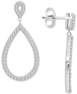 Orecchini pendenti a goccia di diamanti (1/2 ct. T. w.) in argento Sterling | Macacy's - Product Image 1