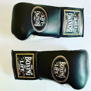 Gants de boxe en cuir de vachette originaux à lacets, sans rembourrage, pour une performance optimale, avec absorption de l'humidité, modèle RL-BG-232 - Product Image 2