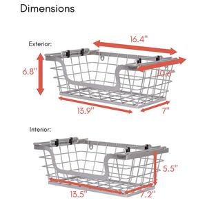 Panier de rangement en fil métallique multifonctionnel pour la salle de bain et la cuisine - Product Image 4