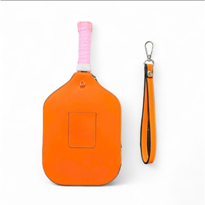 Orange Pickleball Paddle <b>Bag</b> Microfiber Leather Waterproof Carry Case for Everyone All Seasons Trendy Design - Product Image 4