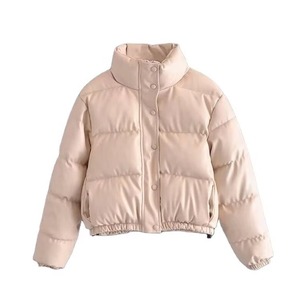 Chaqueta acolchada de alta calidad para mujer, abrigo grueso de invierno, resistente al viento y al frío, chaqueta de burbujas, cuello alto, color sólido O - Product Image 1