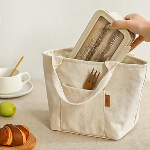 Professional Canvas <b>Insulated</b> <b>Lunch</b> Tote for Women and Men Portable Thermal Cooler Bag for Office and School - Product Image 4
