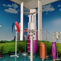 Éolienne à axe vertical série VH 100W 500W 1KW 5KW VAWT 12V 24V 48V Système d'énergie éolienne hors réseau pour usage domestique