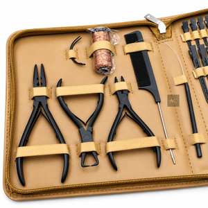 Kit Profesional de Herramientas para Extensiones de Cabello con Pinzas, Clips de Seccionamiento, Peine, Tijeras y Micro Anillos - Product Image 5