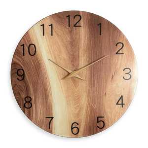 Reloj de Pared Minimalista de Madera, Decoración de Pared con Acabado de Madera Silencioso, Regalo Rústico Moderno para Sala de Estar, Cocina, Decoración de Casa de Campo - Product Image 4