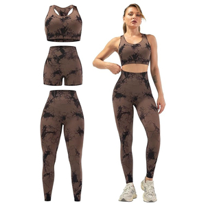 Women's Summer Fitness Yoga Bra <b>Legging</b> 2 Piece Set Custom Embroidery Waterproof <b>Lace</b> Breathable Solid Plus Size Workout - Product Image 2