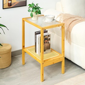 <b>Bamboo</b> Rattan Wood Contemporary Side <b>Table</b>-Eco-friendly Handmade Decorative Furniture From Moradabad India - Product Image 6