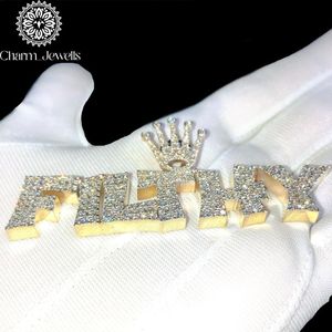 จี้ Charm_Jewells เงินแท้ 925 ประดับมอสซาไนต์ทรงบริลเลียนท์คัท และไข่มุกน้ำจืดทรงกลม ชุบทอง ประดับไมโครอินเซ็ต สไตล์ฮิปฮอป สำหรับทุกเพศ ใส่ได้ทุกวัน - Product Image 1