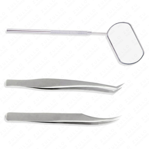 Premium Stainless Steel Eyelash Extension Tweezers Set with Handheld Mirror for Volume <b>Lash</b> Application Precision <b>Kit</b> - Product Image 5