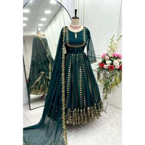 Robe de soirée pour femmes designer avec ensemble Dupatta - Product Image 5
