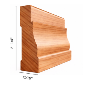 Moulures élégantes et robustes en chêne rouge moderne, garnitures murales en aulne, corniches et plinthes pour hôtels modernes - Product Image 2