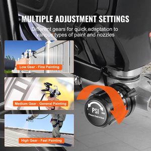 Pulvérisateur électrique sans air 750W 3000PSI Pulvérisateur de peinture portable efficace pour l'intérieur de la maison Clôtures extérieures Effet de peinture fine - Product Image 4
