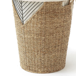 Cesta de Almacenamiento Redonda Rústica Ecológica de Seagrass, Organizador Decorativo Hecho a Mano, Tamaño Personalizado para Almacenamiento de Ropa - Product Image 3
