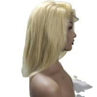 Perruques blondes de qualité supérieure, extensions de cheveux naturels indiens Remy vierges, 12 pouces, 300g, ondulées brutes, double trame, bien emballées