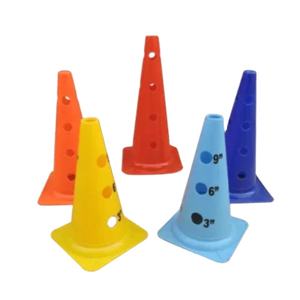 Marcador de PVC para entrenamiento, marcador de cono hecho en la India, 9 pulgadas, uso para entrenamiento deportivo, disponible en varios colores - Product Image 1