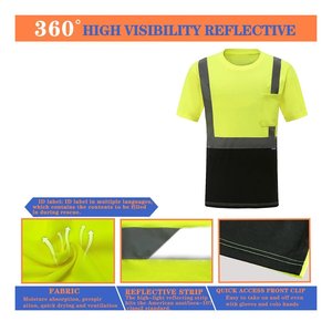 Impression de logo, jersey en polyester sérigraphié, poids lourd, respirant, haute visibilité, vêtements de travail unisexes, OEM personnalisé, meilleur design - Product Image 5