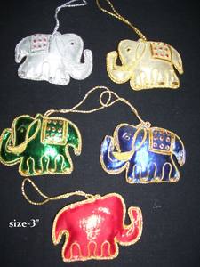 Adornos Colgantes Transparentes para Árbol de Navidad, Diseño de Elefante y Camello Bordado, Decoración Personalizada, Oferta 2026 - Product Image 3