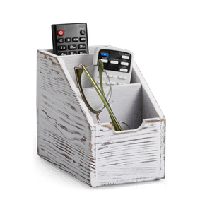 Farmhouse Acacia Wooden <b>Remote</b> Caddy for Table Storage Box for Home Office Wholesale Price from Vietnam - Product Image 2