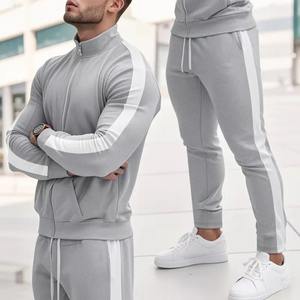 Ensemble de survêtement décontracté 2 pièces pour homme avec logo personnalisé, capuche, fermeture éclair, réfléchissant 3M, 100 % coton - Product Image 6