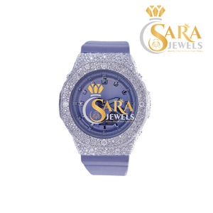 Montre de luxe de qualité supérieure en or et diamant moissanite avec bracelet en caoutchouc – Événements disponibles pour l'exportation – Prix compétitif - Product Image 2