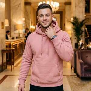 Sudaderas con Capucha Personalizadas de Alta Calidad para Hombre, Sudadera con Capucha Lisa Color Rosa, Sudaderas con Capucha 100% Algodón - Product Image 1