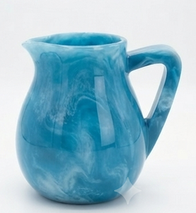 Carafe à eau en résine marbrée bleue, faite à la main, décorative, design moderne, 1,5 L, pour mariage, fête à domicile, carafes de haute qualité - Product Image 5