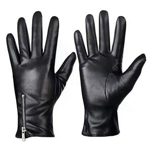 Gants d'hiver en cuir chaud de haute qualité, gants thermiques isolés pour le travail en extérieur, la conduite et la protection contre le froid - Product Image 1