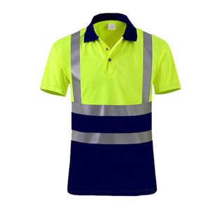 Fabricant sur mesure – Vente chaude : Polos de sécurité avec poche zippée et bandes réfléchissantes pour agents de patrouille - Product Image 4