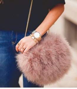 Bolso de Mano de Lujo con Diseño Nuevo, de Piel Sintética de Zorro, con Cierre de Cordón y Cadena Metálica, para Viajes y Uso al Aire Libre, Venta al Por Mayor - Product Image 4