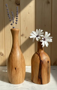 Vase à fleurs en bois artisanal moderne et écologique, en bois naturel, vase décoratif de table pour la maison, diamètre personnalisable, vente en gros - Product Image 4