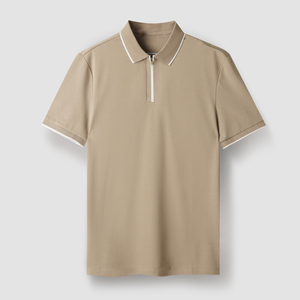 เสื้อโปโลแขนสั้นแบบครึ่งซิปสำหรับผู้ชาย ดีไซน์โลโก้ตามสั่ง OEM สไตล์ลำลองใหม่ล่าสุดสำหรับฤดูใบไม้ผลิ - Product Image 3