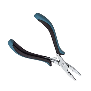 Latest Hair Extensions Pliers Stainless Steel For Hair Extension Tool Blue <b>Black</b> Handles Hair Styling Salon Use - Product Image 3