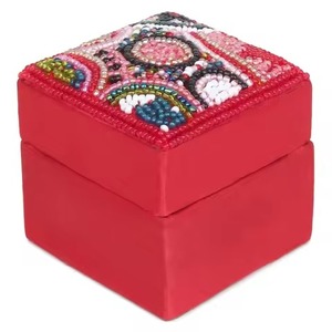 Wood Crafts Designer <b>Seed</b> Beads Polished Multifunction Jewelry Beaded Embroidery Bracelet <b>Storage</b> Box Elegant Lid for Holiday - Product Image 4