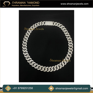 Cadena de eslabones cubanos Miami personalizada de 14 mm y 22 pulgadas, de plata 925 chapada en rodio con moissanita, estilo hip hop, para compromiso, bodas y fiestas - Product Image 2