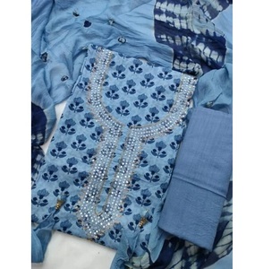 New Fashionable Embroidered Silk Cotton Womens <b>Dress</b> Suit <b>Pakistani</b> Shalwar Kameez Suit Fancy Ethnic Modern Design Breathable - Product Image 3