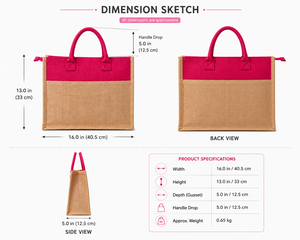 Professional Eco-Friendly Jute Tote <b>Bag</b> Zippered Handle Custom Logo Option <b>Medium</b> <b>Size</b> Groceries Supermarket Use Sustainable - Product Image 2