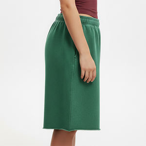 กางเกงขาสั้นผู้หญิงคุณภาพสูง ผ้าฝ้าย 100% พิมพ์โลโก้ด้วยผ้าไหมแบบสั่งทำ ระบายอากาศได้ดี 300gsm เป็นมิตรกับสิ่งแวดล้อม แห้งเร็ว - Product Image 5