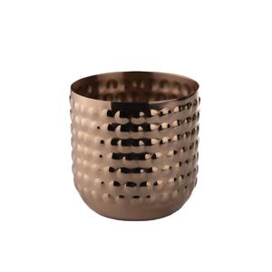 Porte-bougie en métal texturé, décoration de bougie ambiante chaude, accent durable pour le salon, la table à manger, la décoration de la maison - Product Image 1