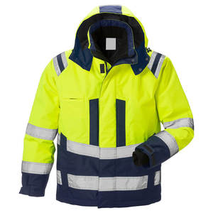 Reflective Work Wear Safety Jacket <b>Quilted</b> <b>Winter</b> Reversible Breathable for Men - Product Image 2